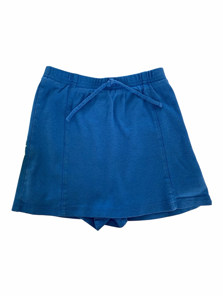 J Khaki Skort Girls Size M Blue Cotton Pull-On Tie Bow Shorts Built-In Comfort